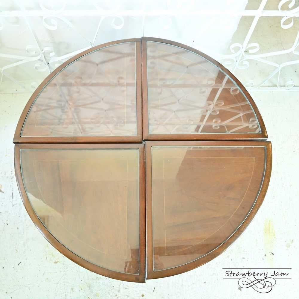 雅*様 【早い者勝ち】L3705-264 英国アンティーク 丸テーブル ネストテ