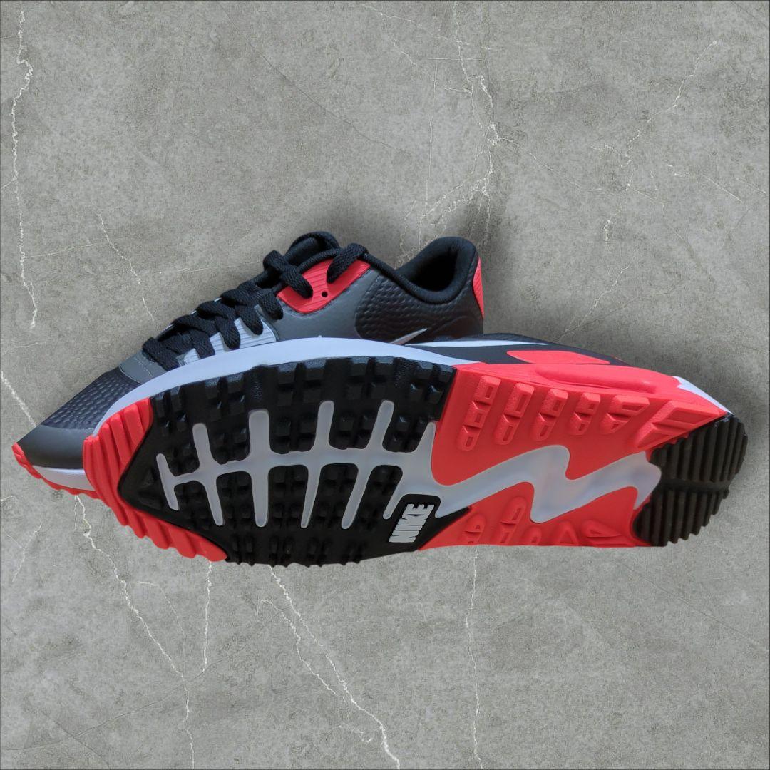 ナイキゴルフ　エアマックス 90G　ゴルフシューズ ブラック/レッド