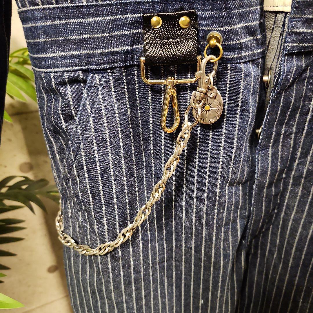 ヒューストン　つなぎ　インディゴストライプ