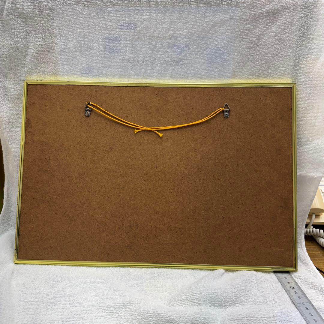 矢沢永吉　Ｅ.YAZAWA 鏡　パブミラー　昭和レトロ　極美品　金縁