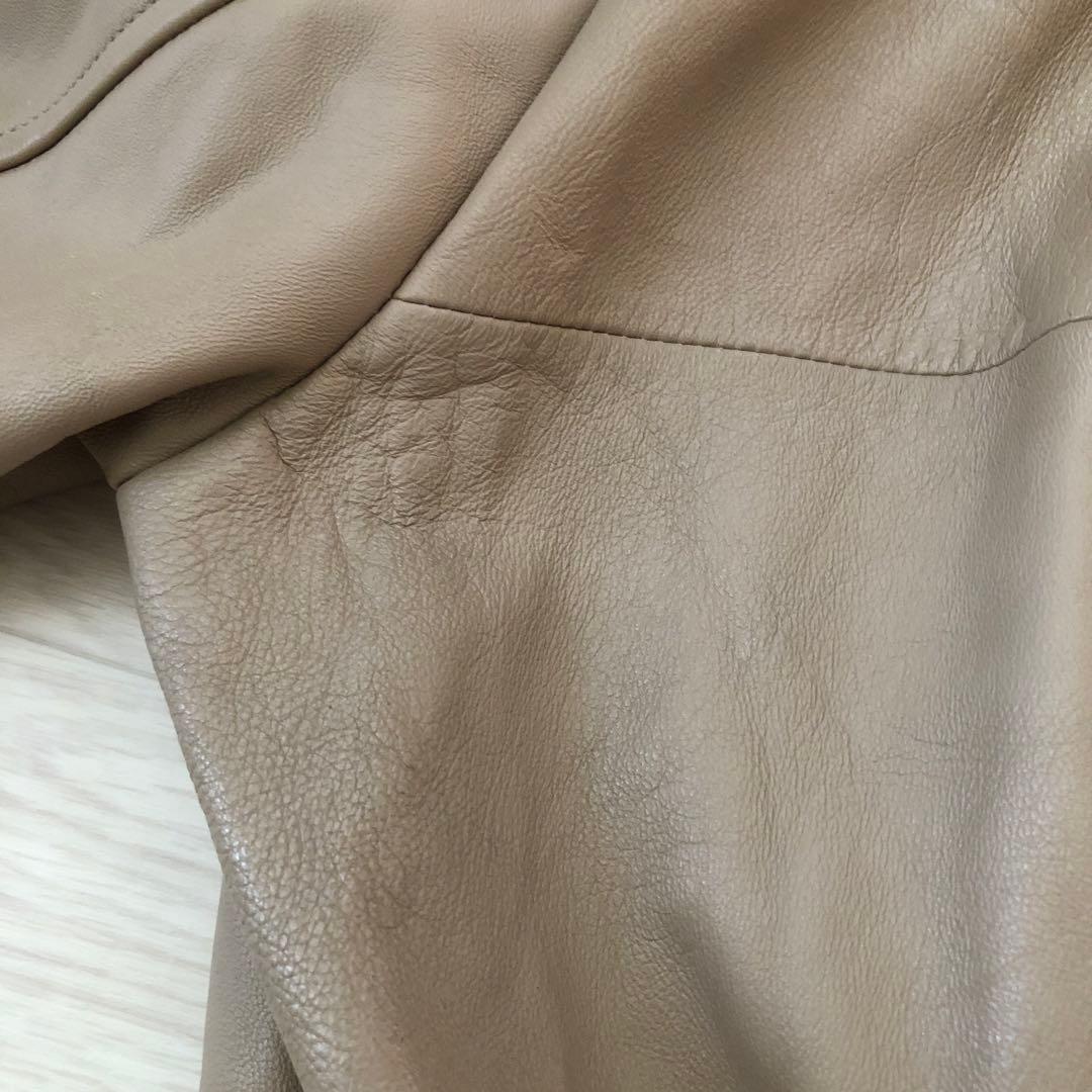 NOBLE　ノーブル　ラムレザー　MA-1 ブルゾン　ダブルファスナー