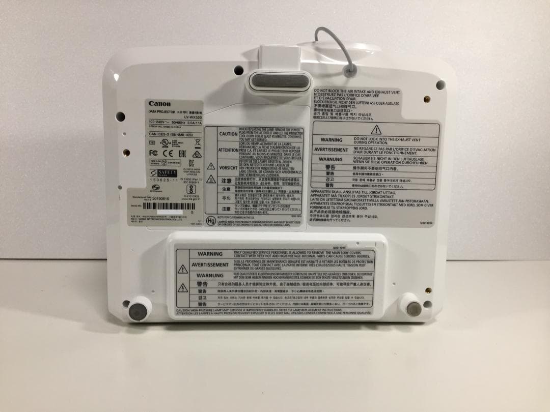 Canonプロジェクター・LV-WX320・使用時間【11h】・3200lm・④