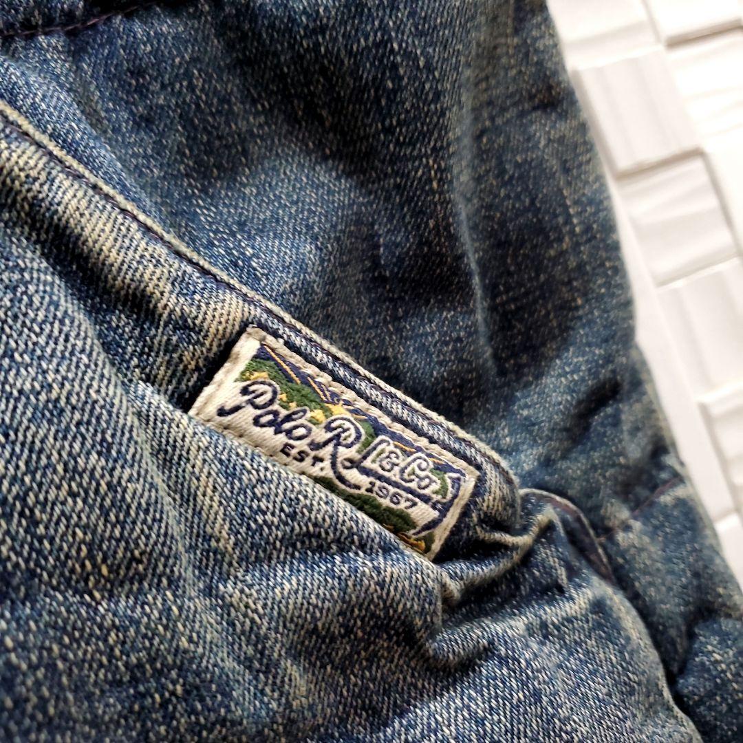 【L】ラルフローレン レザー ダウンベスト