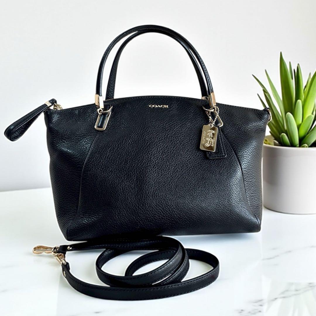 あゆみん美品 コーチ ハンドバッグ ショルダー 2way レザー シボ革
