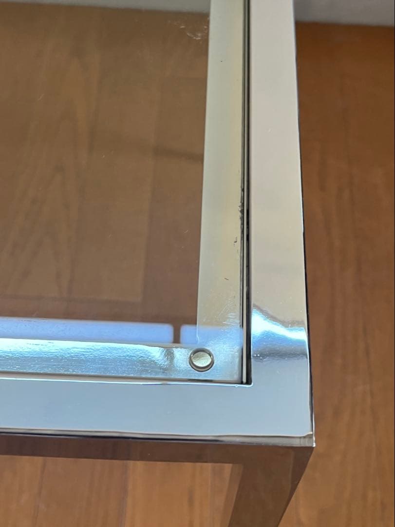 モダンスタイル　ガラスサイドテーブル　ミッドセンチュリー　ヴィンテージ　90's