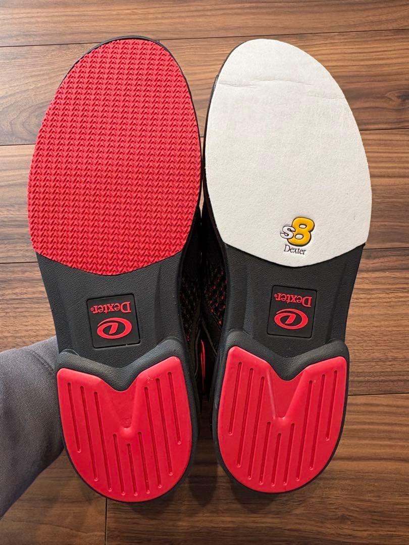 【新品未使用・箱有】Dexter メンズ ボーリングシューズ 黒 赤 27.5