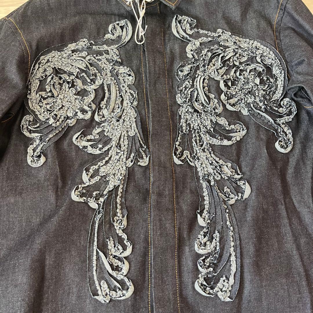 【未使用タグ付き】TAAKK ターク 25SS 刺繍デニムシャツ サイズ1 長袖