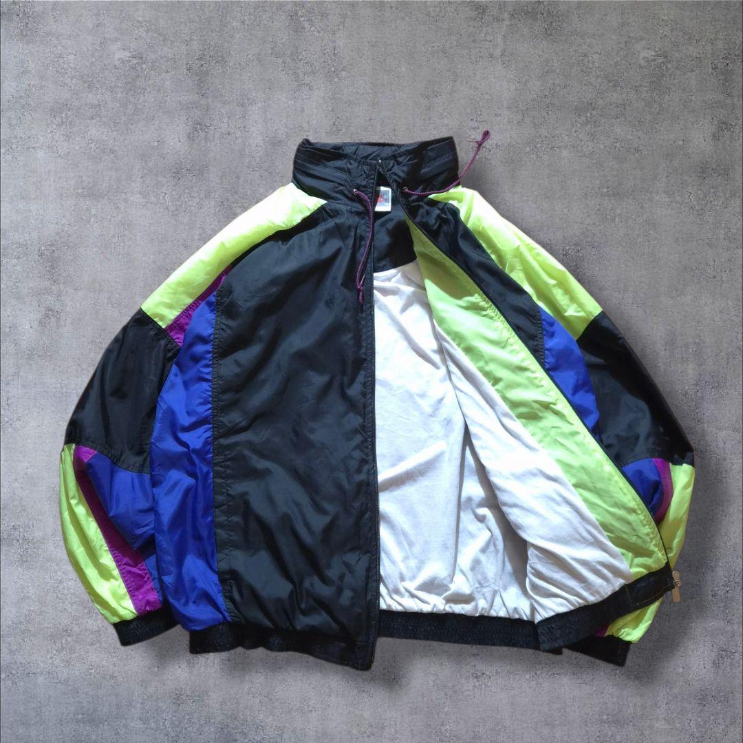 90s 銀タグ NIKE ナイキ ナイロンジャケット スウッシュ刺繍ロゴ