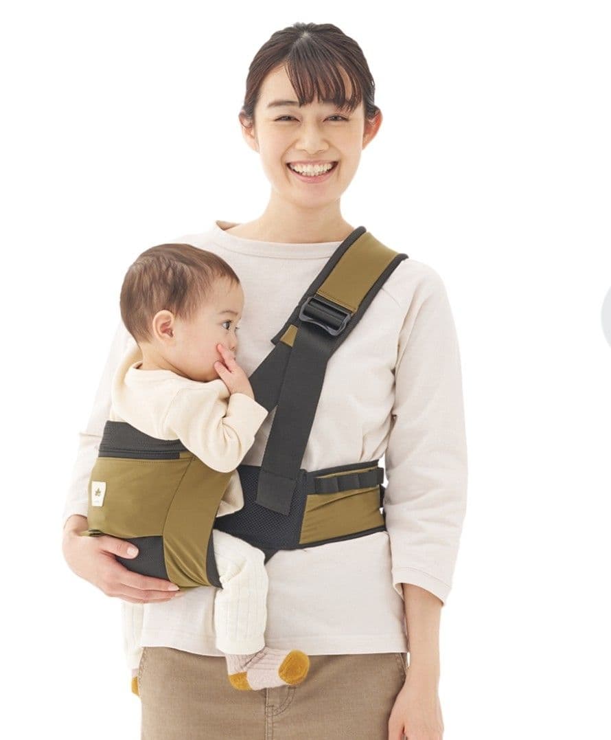 LOGOS抱っこ紐　ロゴス腰抱き　軽量　マルチケープ付き（授乳）