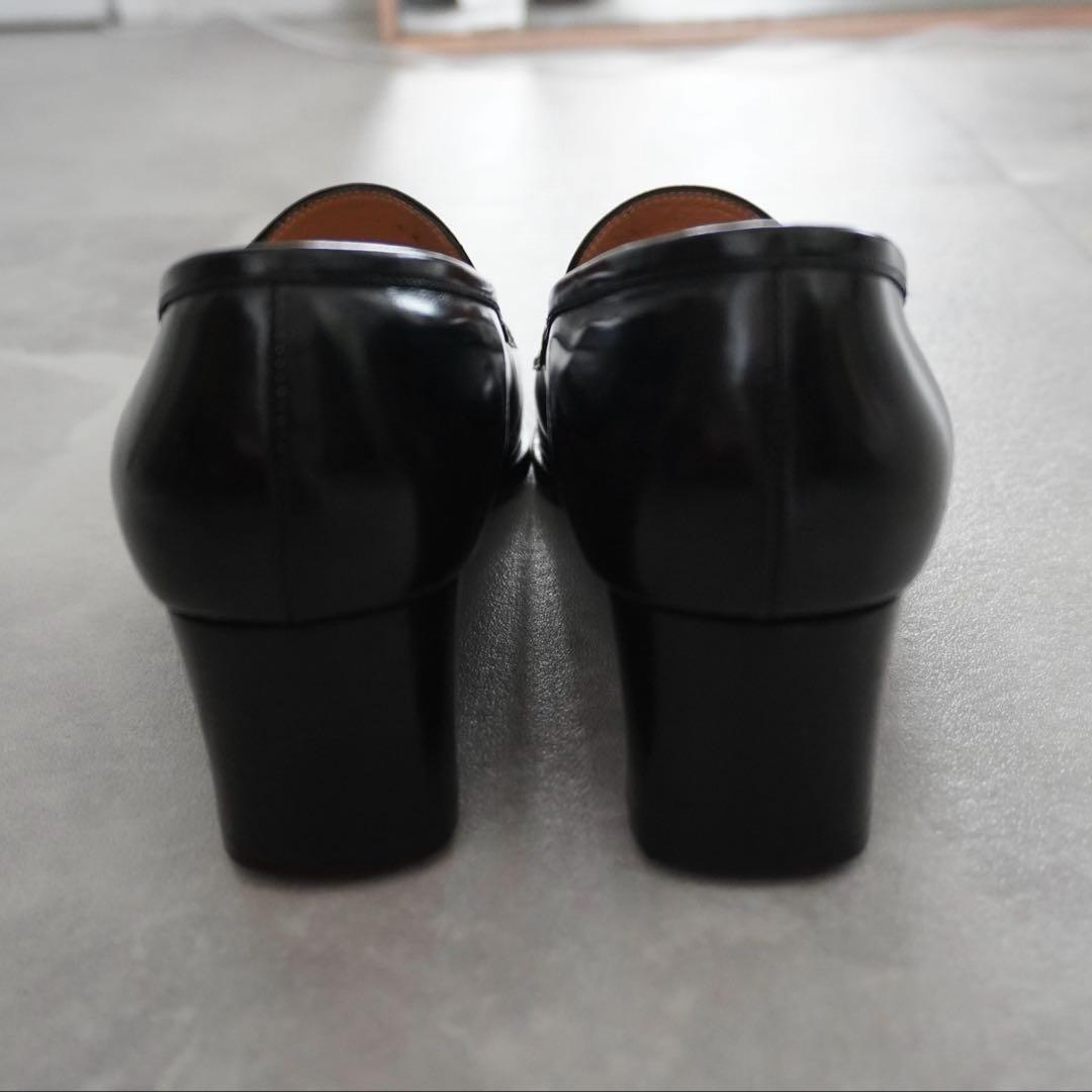 Celine 黒 タッセル付きローファー 中ヒール　36.5 23-23.5cm