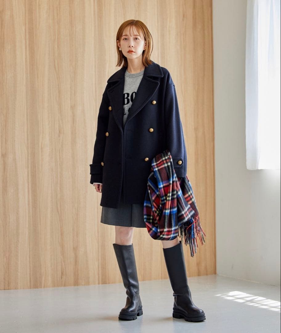 ジャーナルスタンダード 定価38,500円MANTECO ダブルクロスPコート