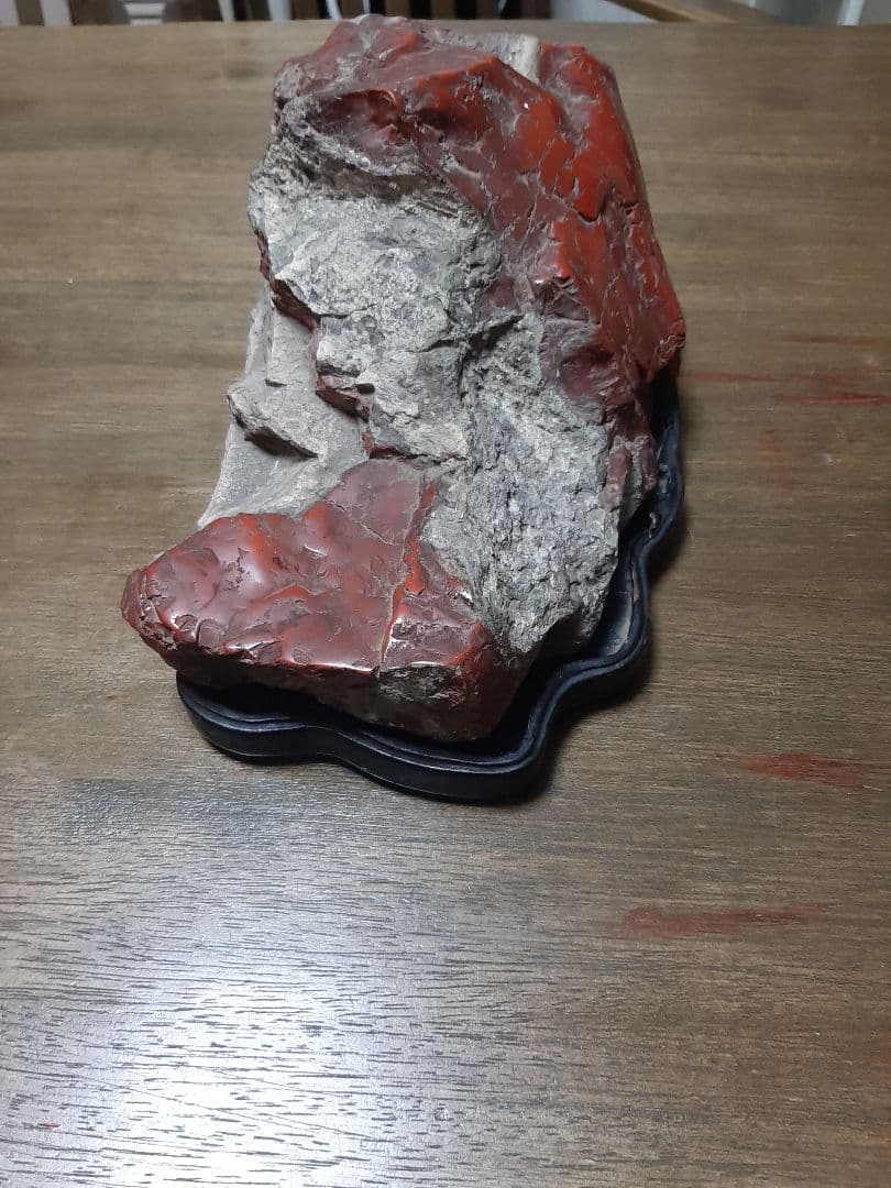 観賞石　赤玉石　佐渡赤玉石　レッドジャスパー