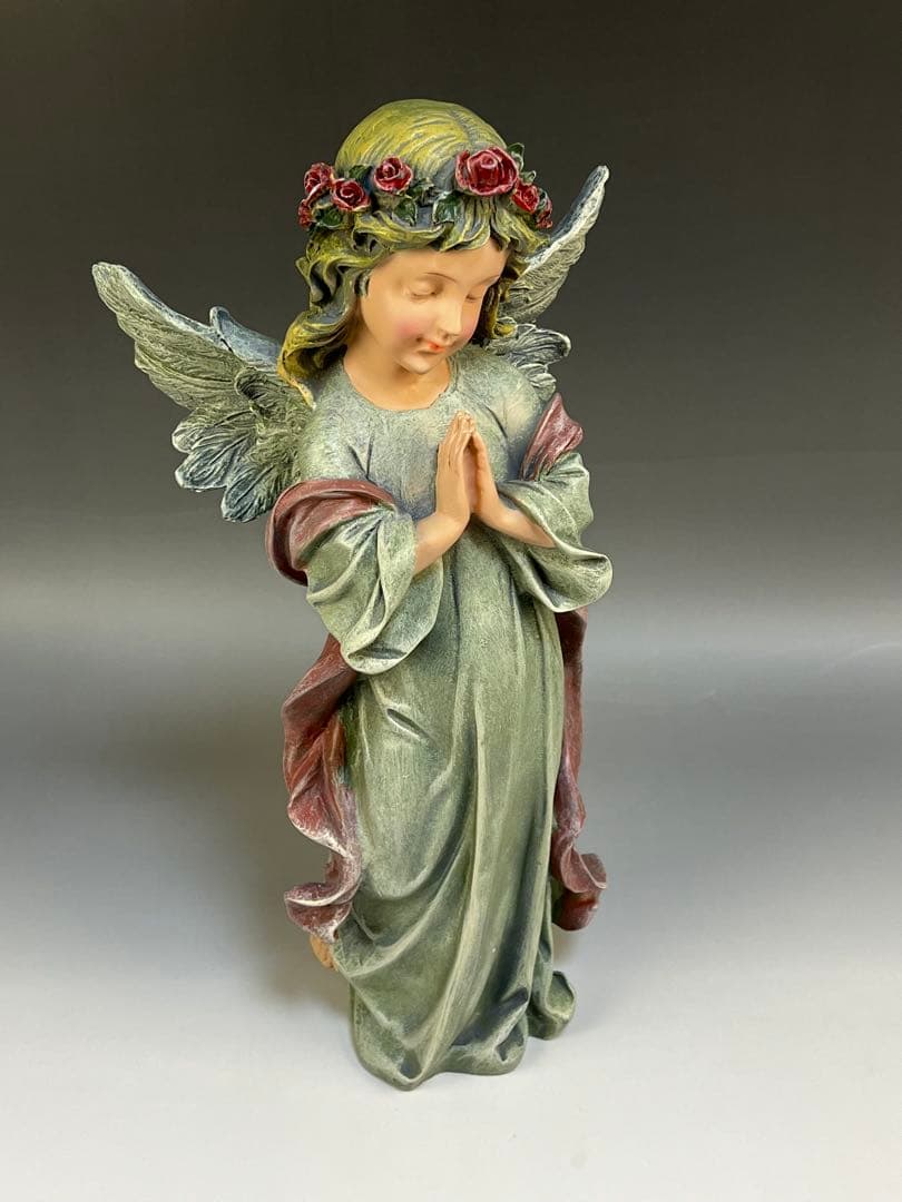 【リトルガールエンジェル】 天使の置物　 玄関　リビング　寝室　書斎　30cm