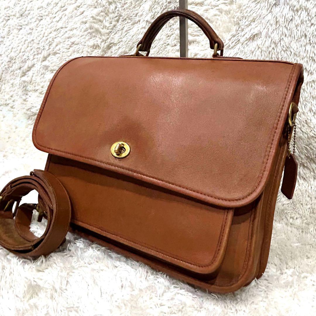 美品 コーチ COACH オールドコーチ ターンロック ビジネスバッグ USA製