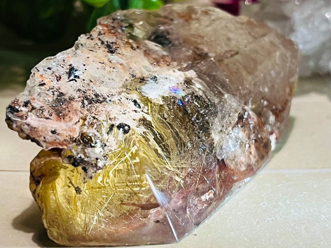 タイチン　ゴールド　ルチルクォーツ　スモーキークリスタル　水晶　原石