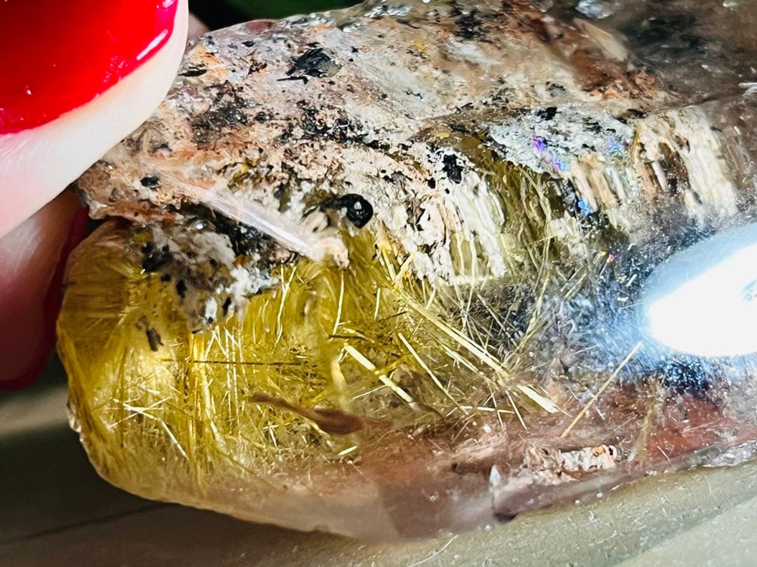 タイチン　ゴールド　ルチルクォーツ　スモーキークリスタル　水晶　原石