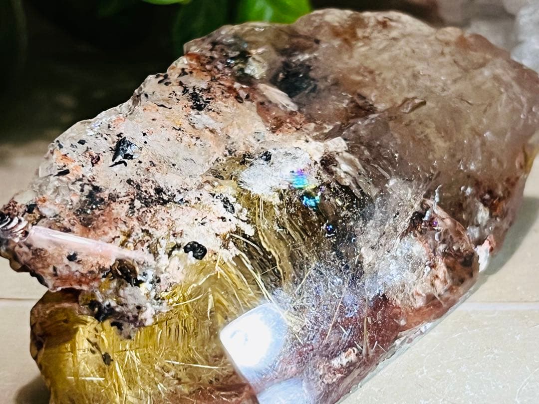 タイチン　ゴールド　ルチルクォーツ　スモーキークリスタル　水晶　原石