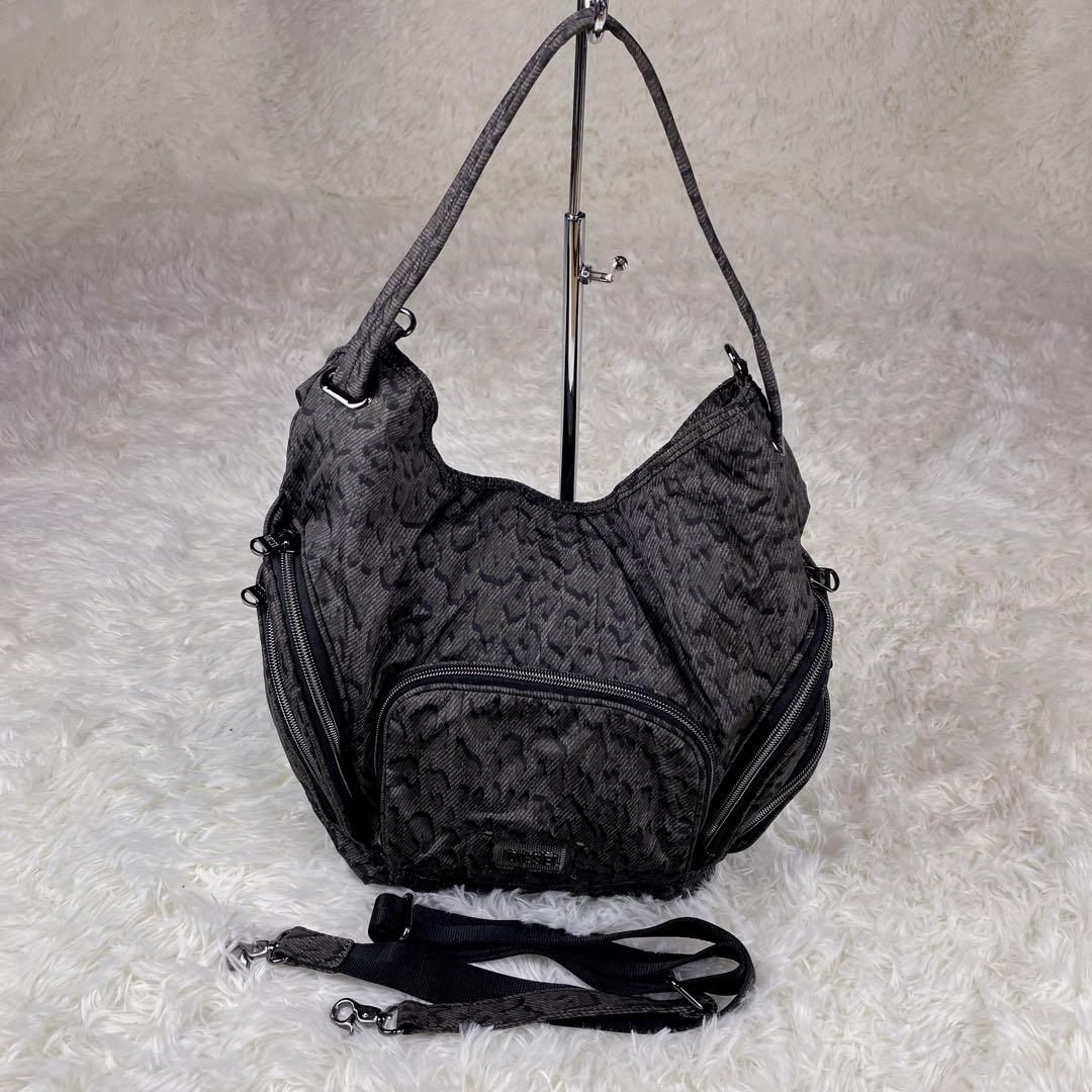 DIESEL レオパード柄 ショルダーバッグ　2way y2k総柄