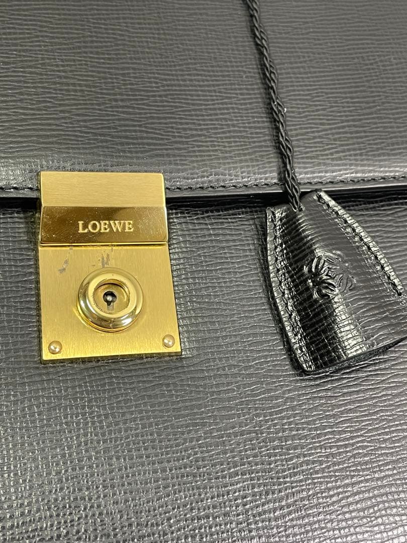 極上美品■ LOEWE ロエベ アナグラム ブリーフケース ビジネスバッグ 黒