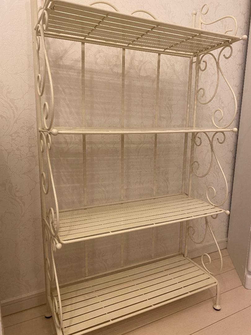 ロートアイアン　シェルフ　ホワイト　姫系