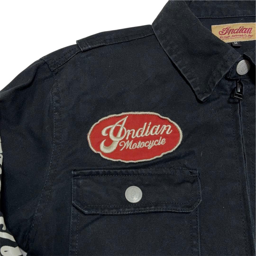 インディアンモーターサイクル オールインワン オーバーオール つなぎ ブラックM
