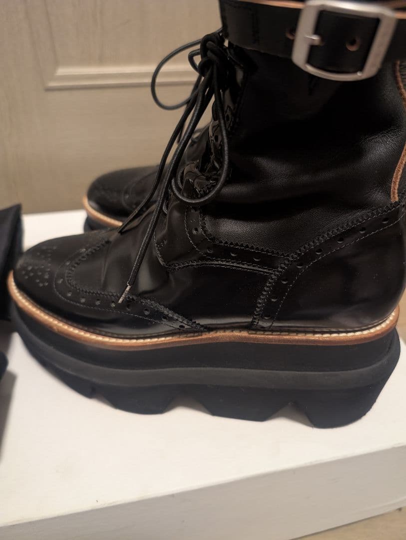 値下不可sacai wingtip engineer sock boots 37