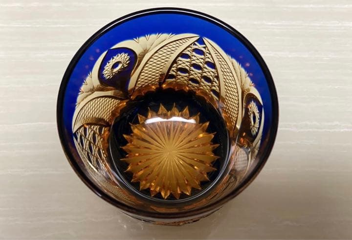 黒木国昭■綾切子■ショートロックグラス■新品