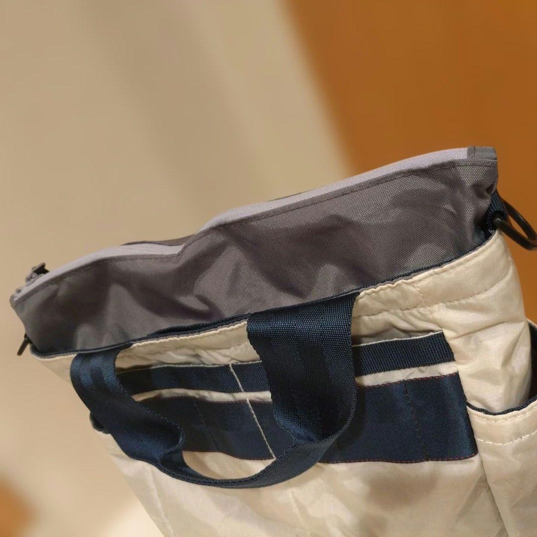 BRIEFING　カートトートバック　大容量 ホワイト☓ネイビー(内側グレー)