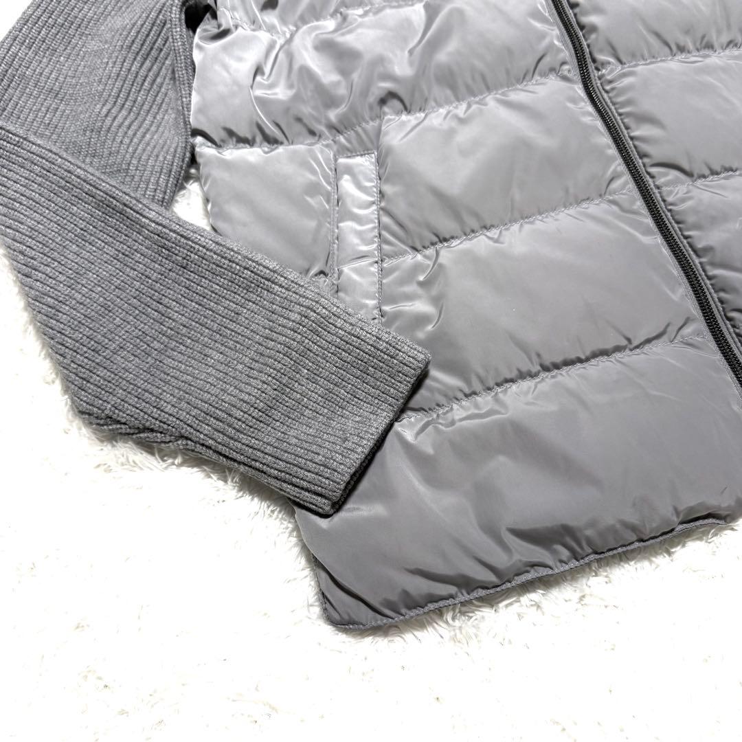 美品 HERNO 5ゲージ×ダウン ハイブリッドコンビネーションブルゾン 46