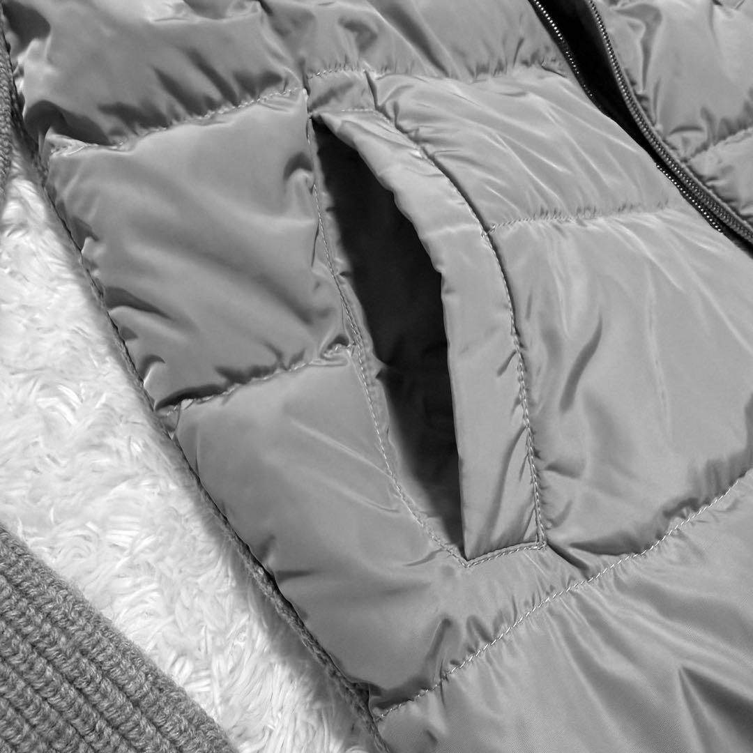 美品 HERNO 5ゲージ×ダウン ハイブリッドコンビネーションブルゾン 46