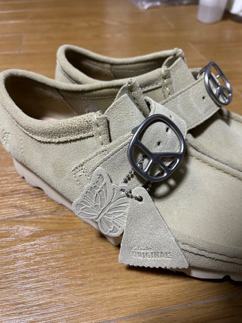 クラークスNeedlesコラボ ワラビー ベージュ UK7.5 25.5cm