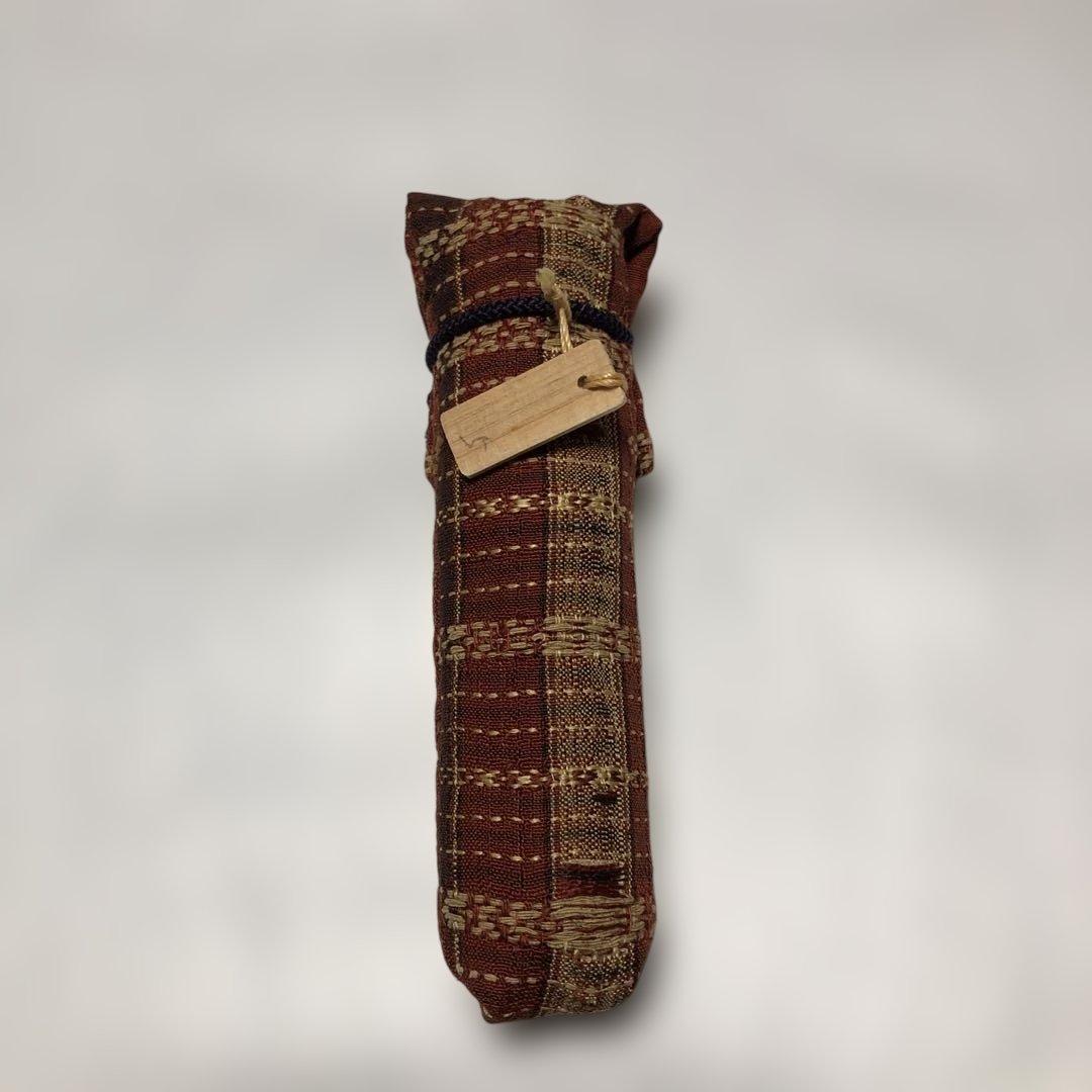 (珍品)茶道具　海田曲巷作　旅持用茶杓　 専用仕服付