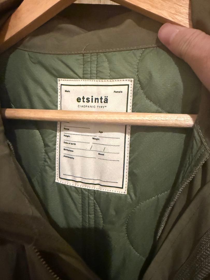 etsinta チャオパニック　キルティング モッズコート オリーブ