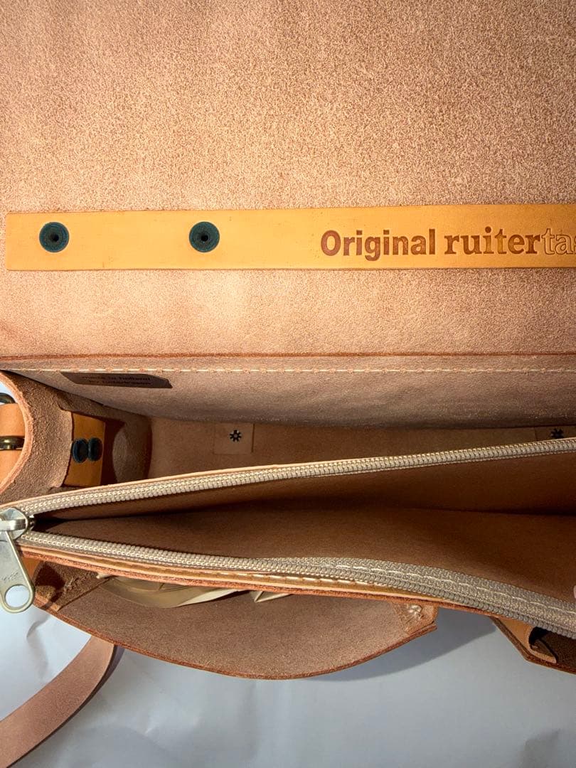 千*眼様 未使用品 ruitertassen 天然ヌメ革 書類鞄 本革 オランダ