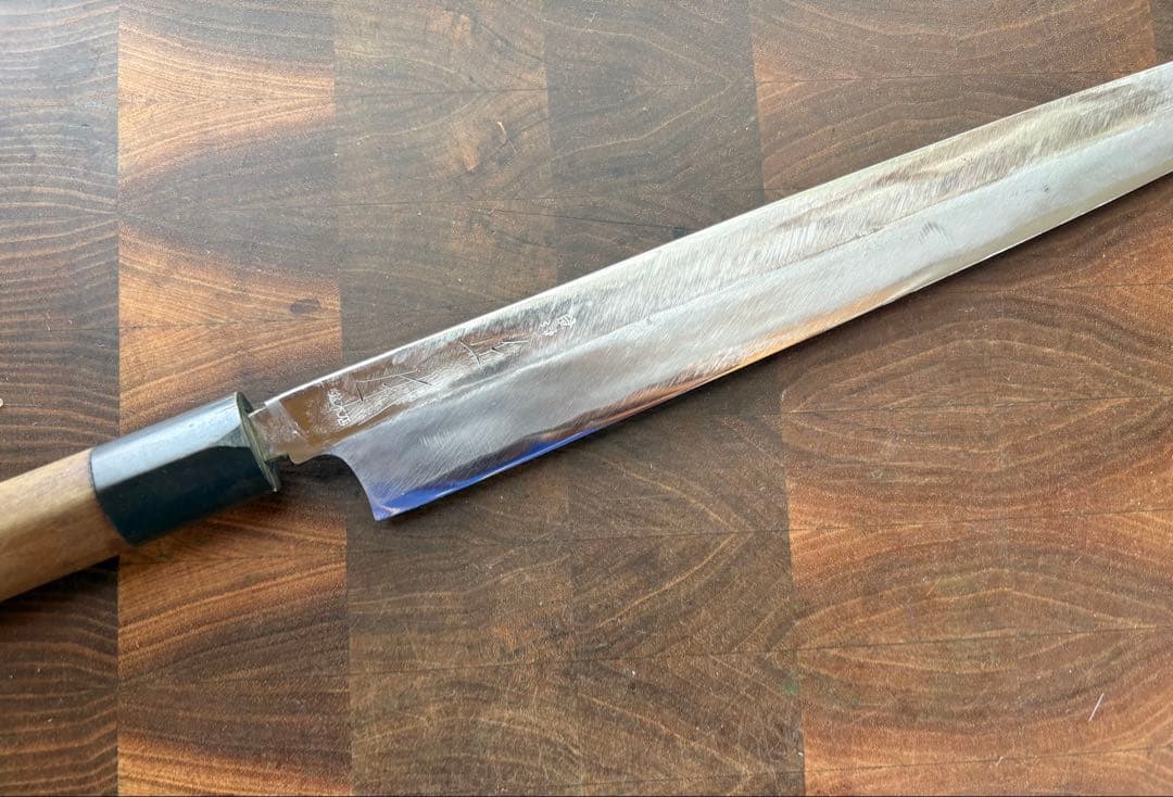 正本総本店　柳刃　300mm 尺　包丁　刺身　和包丁　本職　白鋼　霞