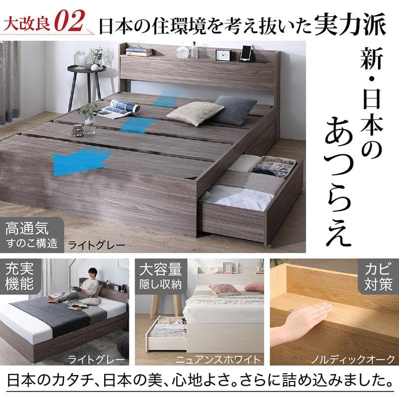 最安値！マットレスなし シングルベッド 　収納 コンセント 送料込み！ 30