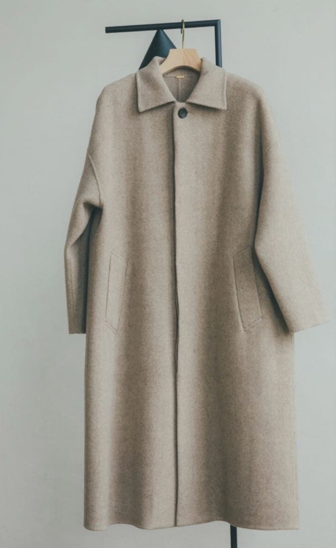 ミラオーウェン　ドロップショルダーステンカラーコート　0サイズ