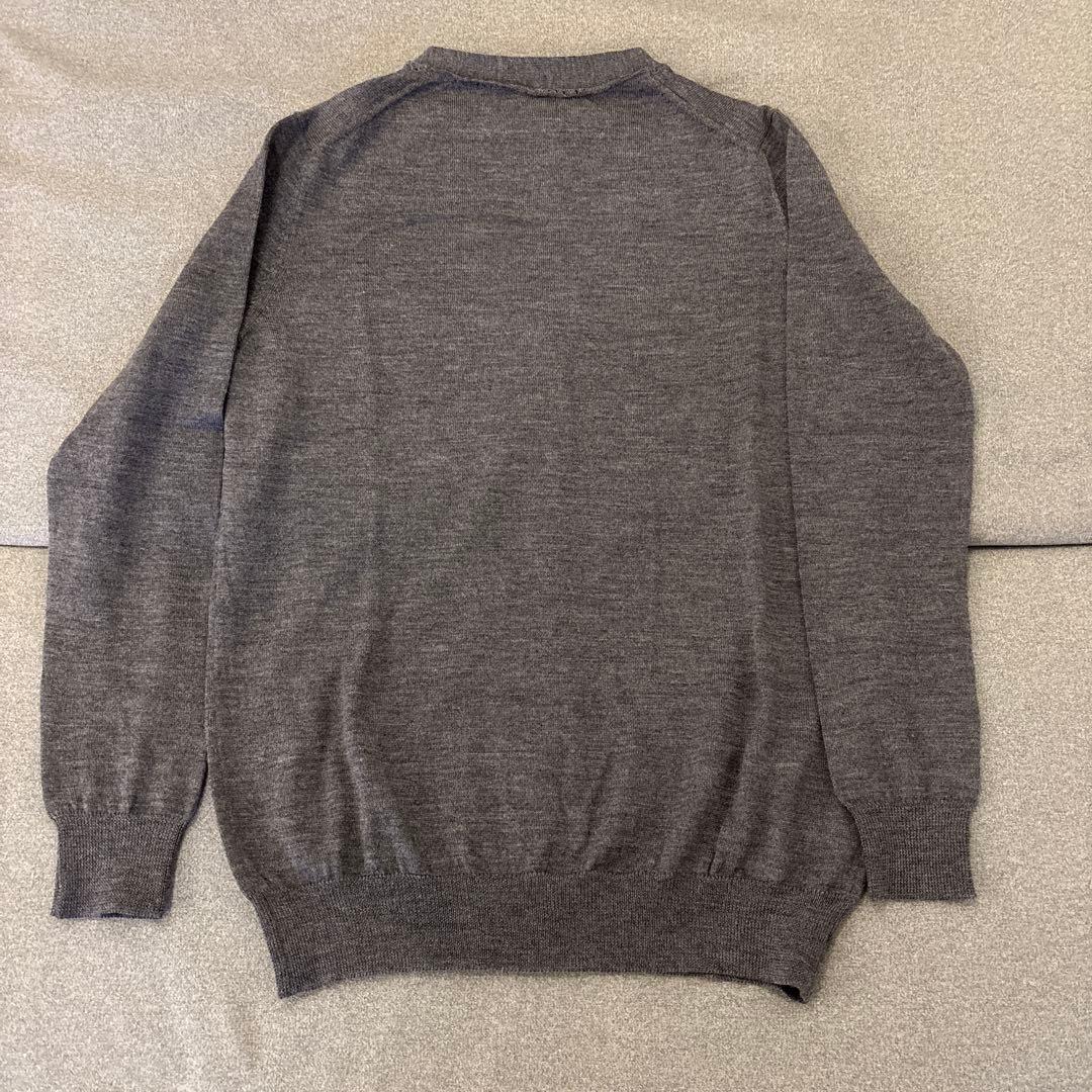 ざ*き様 MIU MIU ミュウミュウ　グレー Vネックカーディガン　ウール