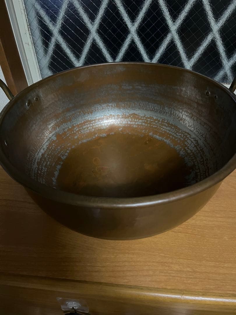 銅鍋　銅製鍋　製菓どうぐ　業務用銅鍋　カスタードクリーム　両手鍋