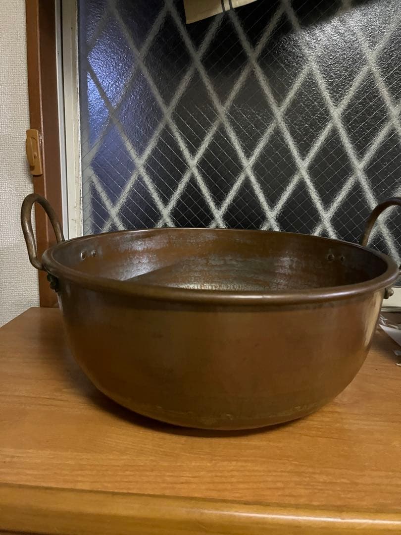 銅鍋　銅製鍋　製菓どうぐ　業務用銅鍋　カスタードクリーム　両手鍋