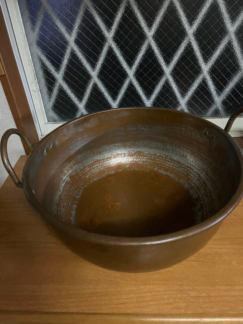 銅鍋　銅製鍋　製菓どうぐ　業務用銅鍋　カスタードクリーム　両手鍋