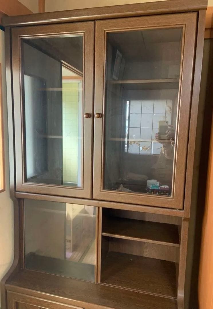 キッチンキャビネット　本棚　収納　リビング収納　キッチン収納　食器棚カップボード