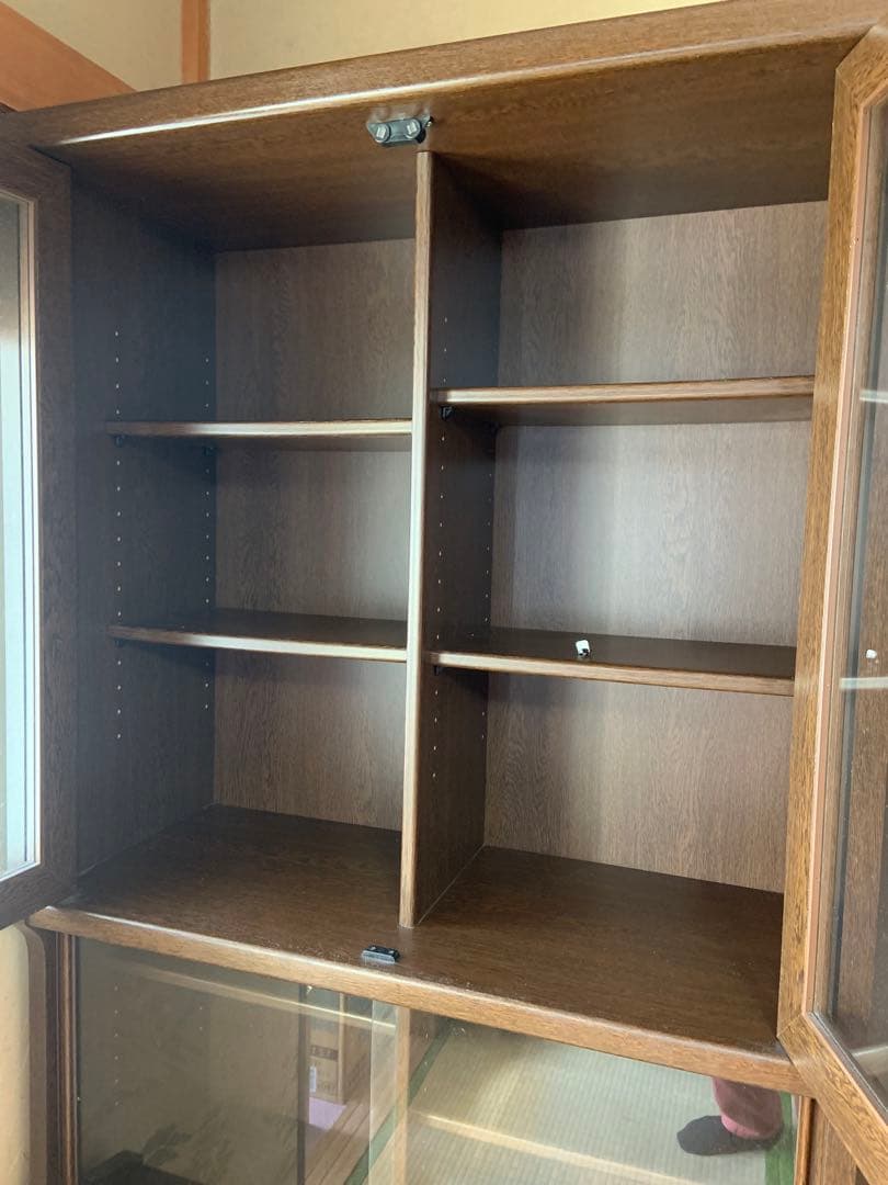 キッチンキャビネット　本棚　収納　リビング収納　キッチン収納　食器棚カップボード