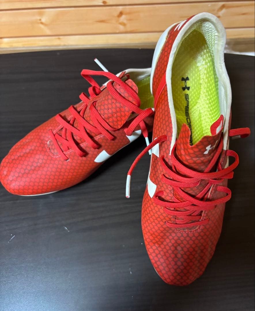 【希少】アンダーアーマー サッカースパイク Speedform 28cm赤