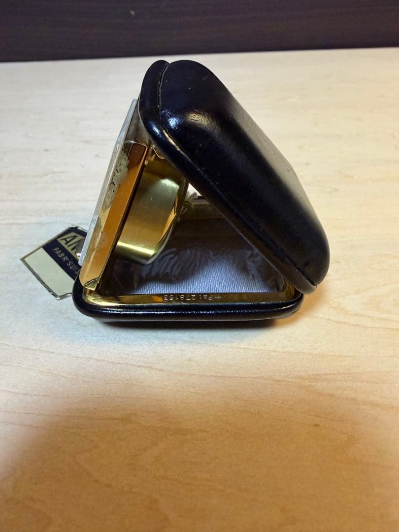 ANGELUS トラベルクロック 置時計 手巻き アラーム付き スイス製稼動品