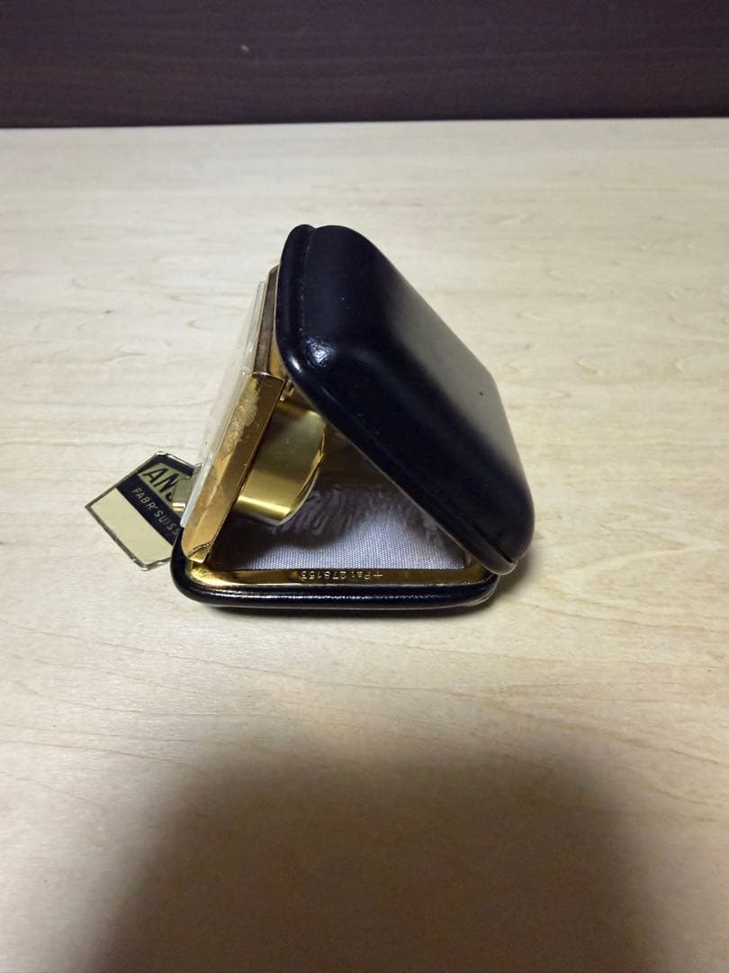 ANGELUS トラベルクロック 置時計 手巻き アラーム付き スイス製稼動品