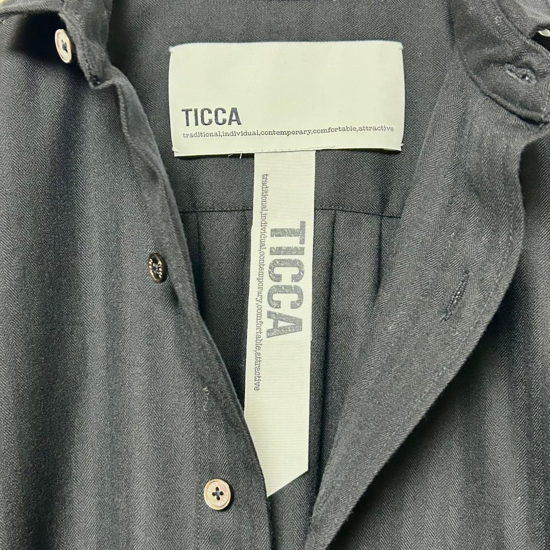最終値下げ TICCA ウール100% スクエアビッグ ロングシャツ