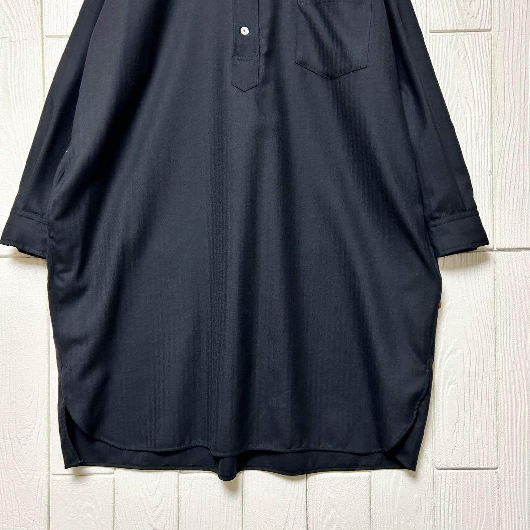 最終値下げ TICCA ウール100% スクエアビッグ ロングシャツ