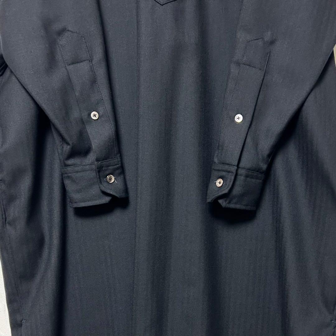 最終値下げ TICCA ウール100% スクエアビッグ ロングシャツ
