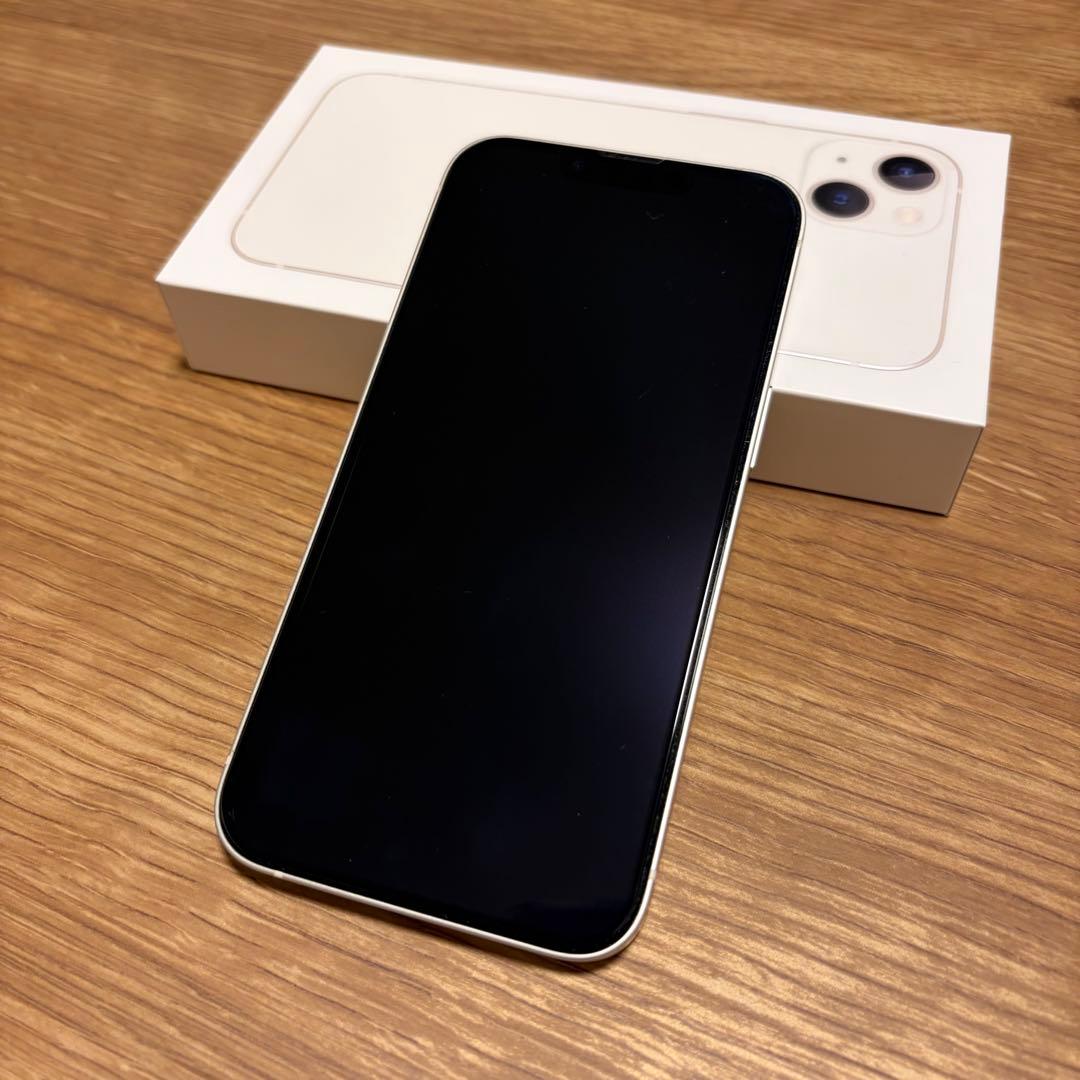 Apple iPhone 13 ホワイト 本体 + ケーブル　美品